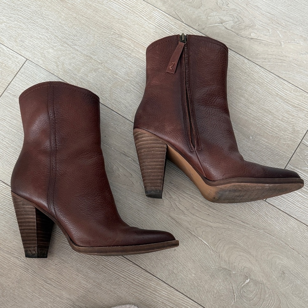 Zodiac Dark Brown Heeled Boots